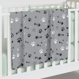 Fish Bone Kitty Baby Swaddle Blanket — Cute Cat Skeleton Print