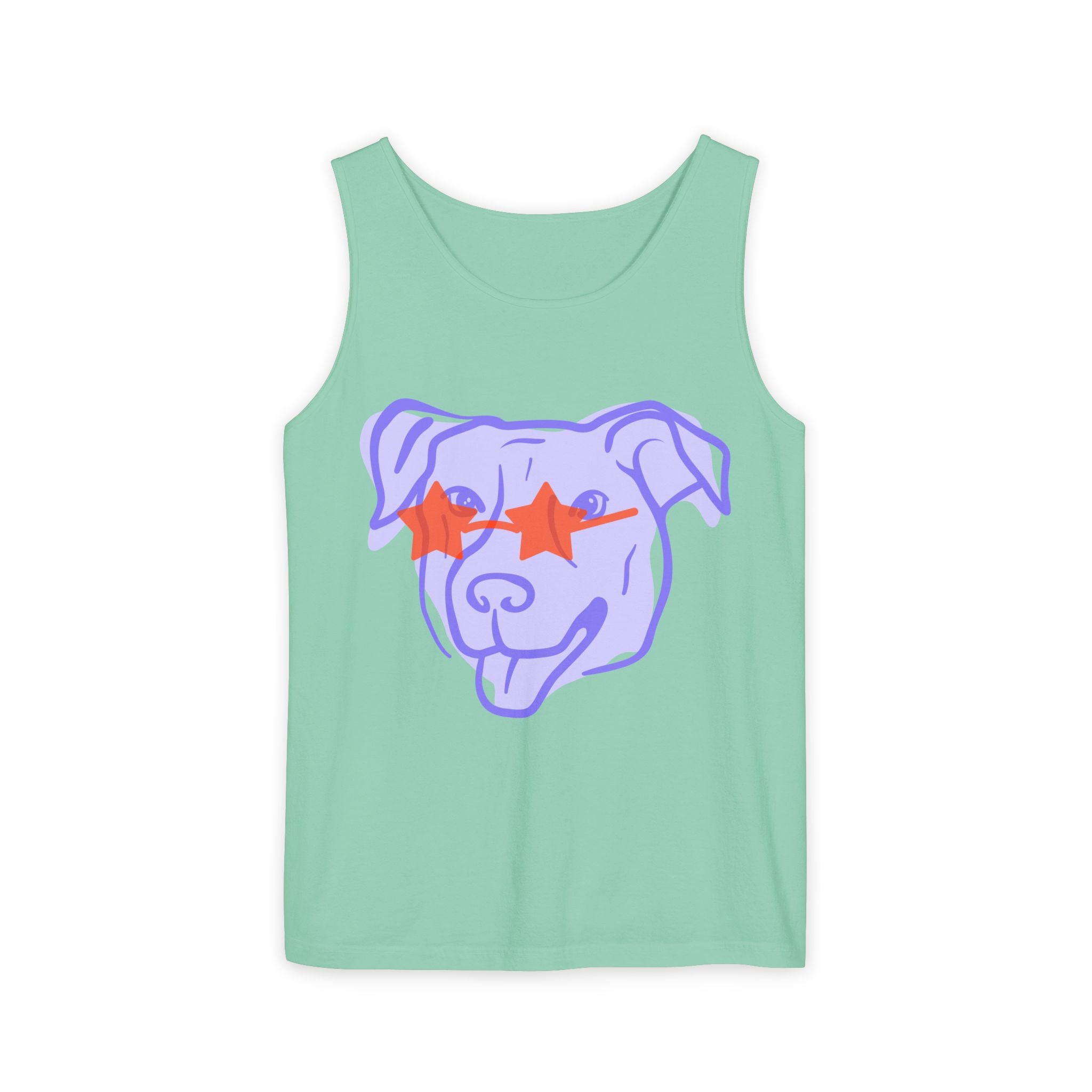 Purple Dog Graphic Tank Top — Cute Pup Illustration – Dog Pawshop