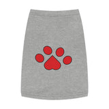 Red Pawprint Pet Tank Top