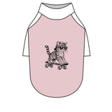 Pet Shirt — Cute Skateboarding Cat Raglan Tee for Dogs & Cats