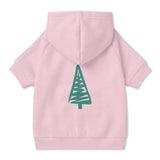 Pet Hoodie with Collar Hole – Minimalist Christmas Tree Design