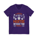 Pet Lovers Paw Print V-Neck Tee