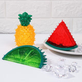 HomeSoGood 3Pcs Dog Cooling Chew Toys,Cooling Teething Toy for Puppies,Summer Interactive Squeaky Toys,Small and Medium Pet Treat Training Tools,Watermelon Pineapple Fruits Shape Teething Toys