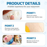 FANSUIT Interactive Dog Toys, 2025 Upgrade Active Moving Pet Plush Toy, Moving Interactive Squeaky Toy, Pig Plush Sound Electronic Dogs Toy Pets Balls (Red Pig)