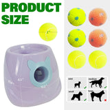 MKSY Automatic Dog Ball Launcher for Small to Medium Dogs, Interactive Pet Toy with Balls (Purple)