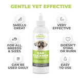 Mighty Petz Dog Ear Cleaner Solution 2-in-1 Oatmeal Dog Shampoo and Conditioner Bundle