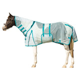 Schneiders Ripstop Nylon Mesh II Horse Fly Sheets | Optimal Airflow & UV Protection | Attached Neck Euro Bellyband | Color Teal | Size 70