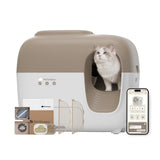 PetSnowy Self-Cleaning Automatic Cat Litter Box with Odor Control TiO2 System, Robot Litter Box with Auto-Packing, App Control, Large Cats & Multiple Cats (2026 Premium Version)