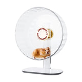 FunstersTail Super Silent Hamster Wheel 10.4 Inch, Magnetic Large Rat Wheel for Chinchilla, Gerbil, Guinea Pig, Cat, Mouse, Sugar Glider and Dwarf, Syrian Hamster Accessories (Cream White)