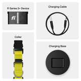 Fi New Series 3+ Smart Dog Tracker Collar [12 Month Membership Included] GPS Tracker for Dogs with Health & Behavior Monitoring, Escape Alerts, Waterproof, LED, Apple Watch Compatible (Yellow, Large)