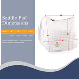 Harrison Howard Dressage Saddle Pad Suede Square English Saddle Pad for Horses Dressage Event - White