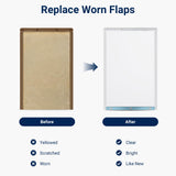 Extra Large Dog Door Replacement Flaps 10.5"X15", Compatible with Ideal Pet Products, Clear Flexible Replacement Flap, Dog Door Flap for Easy Installation