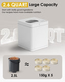 Pet Fresh Meal Maker, Auto 5-in-1 Pet Food Cooker with Chop,Slow Cook, Mix, Self-cleaning and Timer, 2.6 Quart Capacity Dog Food Maker Makes 1.5 Lbs Foods for 2 Dogs, DIY Pet Recipes, Wet or Dry Food.