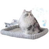 Urnat Cooling Bed Mat for Cat & Small Dog up to 15lbs, Summer Chill Non-Slip Washable Pet Pad Breathable Sleeping Cushion for Indoor Kittens Puppies (Grey,M)