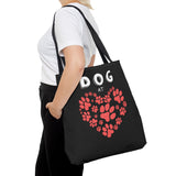 Dog Love Tote Bag - Cute Pet Paw Print Design