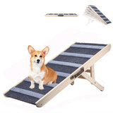 Dog Ramp, Folding Portable Pet Ramp for Dogs and Cats, 43.3" Long High Traction Dog Ramps for Car Bed Couch, 5 Adjustable Height from 15.35” to 23.23”, Rated for 132 lbs
