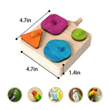 YOOSO WING Birdie Puzzle Feeder - Interactive Foraging Toy for Parrots, Parakeets, Cockatiels, Conures | Mental Enrichment & Stimulation Game to Prevent Boredom (Colorful)