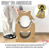 Lumizone Cat Scratcher Bed Lounge Cardboard Scratching Board for Indoor Cats Multi-Functional Freely Combine Scratch Pad Toy Durable Scratcher House