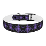 Black and purple star dog collar
