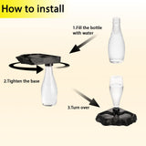 Automatic Reptile Water Dish 13.5Oz Reptile Water Bowl Bearded Dragon Leopard Gecko Snake Lizard Terrarium Tank Accessories… (Black)