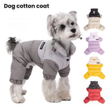 Dog Winter Windproof Cotton Coat, Graphene Thick Four Legged Coat, Teddy Bear with Traction, Waterproof pet Warm Suit
