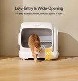 UBPET Self Cleaning Cat Litter Box, XXXL Automatic Litter Box for Multiple Cats, Weight Sensors Safety Protection, Smart APP Control, Odor Control, Works with Clumping/Bentonite Litter (XX-Large)