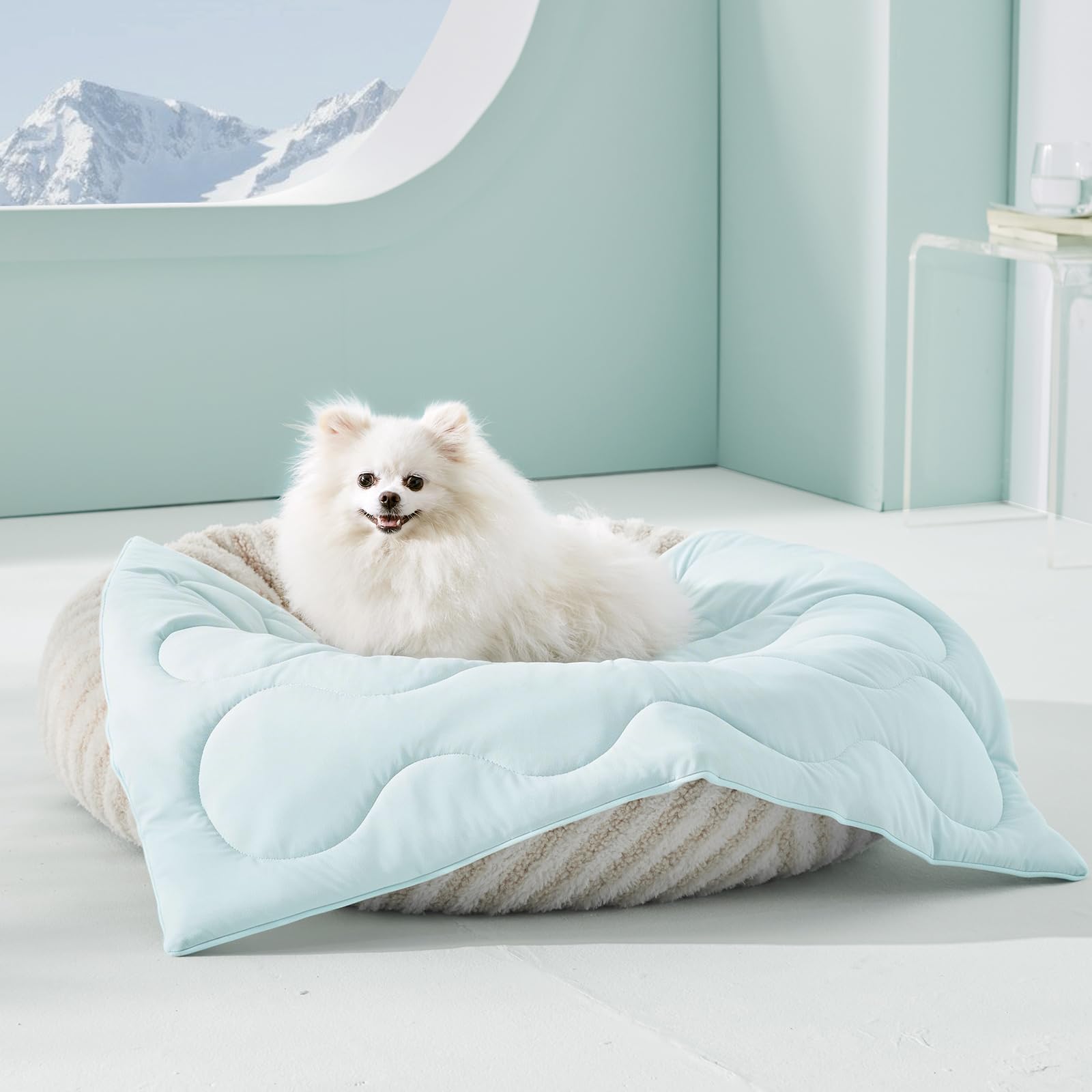 MIXJOY Cooling Blanket for Small Dog Breathable, Double Sided Q
