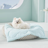 MIXJOY Cooling Blanket for Small Dog Breathable, Double Sided Q-MAX>0.5, Lightweight Pet Cooling Throw Blanket Summer for Dog Bed & Dog Crate, Washable Soft Dog Cat Cold Mat Durable, Aqua Blue, 25x35
