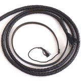 4 ft Equestrian Training Whip – Flexible Cowhide Leather Whip for Sound Practice, Horse Handling, & Costume Use