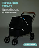 Zoosky Pet Stroller for Large Dogs up to 110lbs, Large Pet Stroller