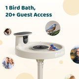Birdfy Smart Bird Bath with Camera, Solar Powered & Fountain, 2K AI Camera