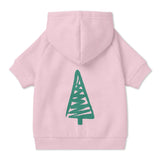 Pet Hoodie with Collar Hole – Minimalist Christmas Tree Design