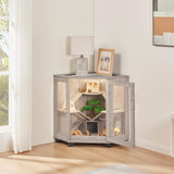 unipaws Chinchillas Hedgehog Cage with Ramp and House, Critter Nation for Ferret, Mice, Rat, Reptiles, Clear Acrylic, Corner Small Animal Cage