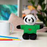 Plush Bear with Paw-Print Tee — Cute Gift for Kids & Pet Lovers