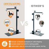 GVWRATW Reptile Lamp Stand, Adjustable 15.5-35 Inch Floor Light Holder for Heat Lamp & Dome, Metal Bracket for Terrarium Lighting & Heating.