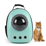 MYKOMI Pet Travel Carrier, Cat Dog Dome Space Capsule Bubble Backpack, Portable Waterproof Breathable Knapsack for Hiking, Traveling (Green 1)
