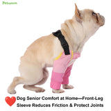 PetWarm Dog Leg Sleeves, Waterproof, Elbow and Knee Protector, Pink, S