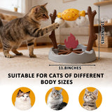 SZEE Cat Treat Puzzle Dispenser Toy, Cat Puzzle Feeder Toy for Slower Eating Training, Keeps Pets Busy & Prevents Overeating, Includes Small Interactive Toys to Boost Appeal (Campfire-Roast Shape)