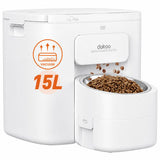 Dokoo Automatic Dog Feeder for Large Breeds, 15L/63 Cups Vacuum-Sealed