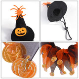 Cat Witch Halloween Costume Suit, Hmxpls Small Dogs & Cats Tutu Collar and Witch Pumpkin Hat Cute Costume Suit Kitten Outfit Clothing for Birthday Party Thanksgiving Christmas Holiday