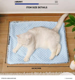 WKWLK Two Uses'Cat Mat,Self Warming&Cooling Cat Mat.18 * 24in-Cooling Cat Pad.Hot/Cold Mat for Pets.Cats self Heating pad.Dogs and Cats with Ice Gel Bag,Temperature Lock Design,Machine Washable
