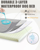 NUPIDA Orthopedic Small Dog Bed for Crate with Washable Cover, 23x17, Grey