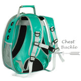 ORIZZP Bubble Cat Carrier Backpack Transparent Pet Carrier Backpack for Small Puppy and Bunny (Green, Backpack)