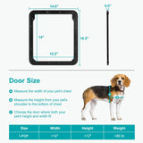 Ownpets Dog Screen Door, Inside Door Flap 12x14x0.4 Inch, Lockable Pet Screen Door, Magnetic Self-Closing Screen Door with Locking Function, Sturdy Screen Door for Dogs Cats
