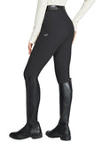 Willit Women's Horse Riding Pants Knee-Patch Equestrian Breeches Horseback Schooling Tights Zipper Pockets Black XS