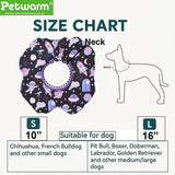 PetWarm Dog Recovery Collar, Recovery Collar for Dogs, Lightweight Soft Flower Design, Comfortable Neck Protector Helps Discourage Licking, Post-Visit Protective Collars, Cosmic Print, Purple, S