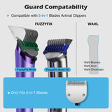 FuzzyFix Professional Animal Stainless Steel Attachment Guide Comb Set for PC611 Nova Detachable 3mm to 25mm Blade Dog Clippers, Compatible with most Pets, Dogs, Cats, Horses Clippers