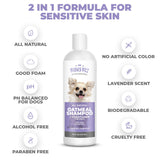 Mighty Petz Oatmeal Dog Shampoo with Conditioner + Ear Cleaner for Dogs - Dog Grooming Bundle