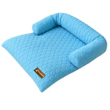 Pelsbarn Cooling Dog Bed - Ice Silk Summer Comfort, Self Cooling, Non-Slip Dog Cover, Durable & Washable, Bed for Extra Large Dogs 36"" x 38"", Support Shelter Dogs with Every Purchase (Blue)