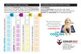 CoolerDog Hi-Vis Cooling Dog Collar Replacement Ice Strips – Re-Freezable Flexible Ice Pack Inserts for Heat Relief (6 Pack)